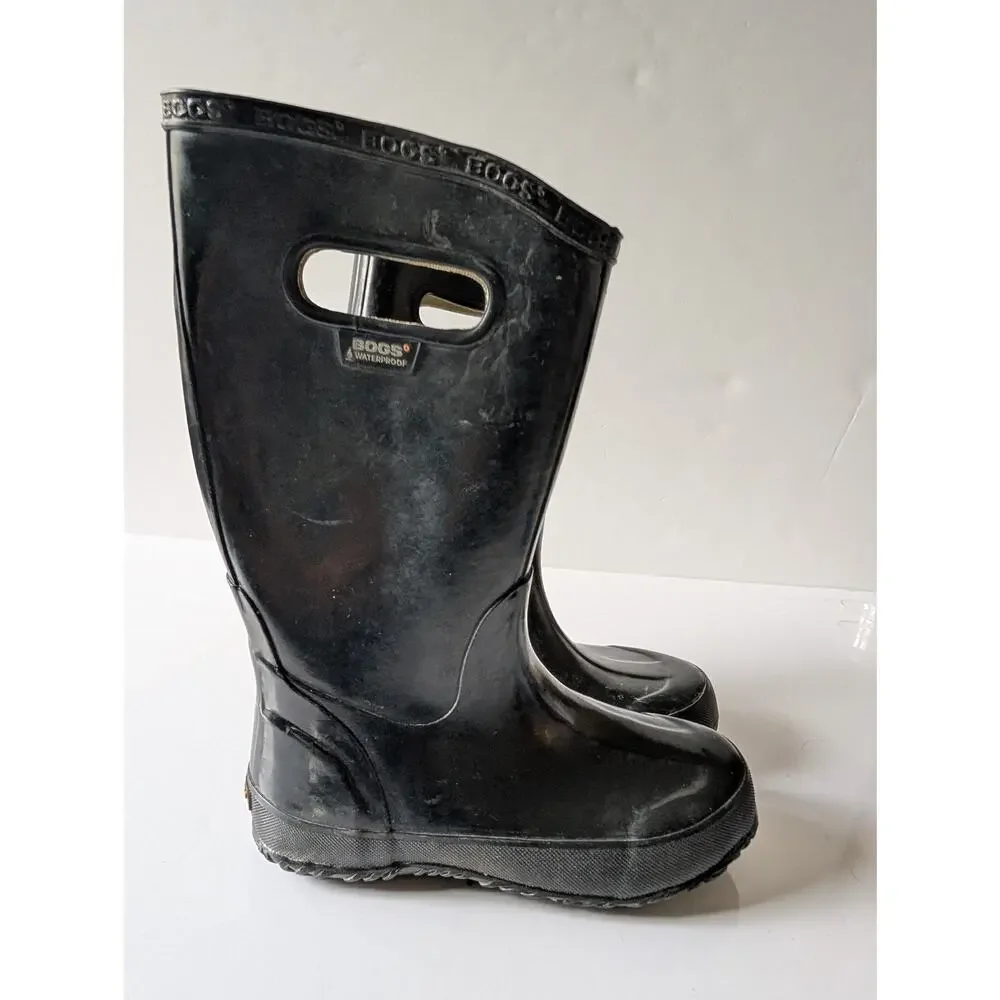 BOGS Rubber Waterproof Rain Snow Boots 71325 Black‎ Youth 2